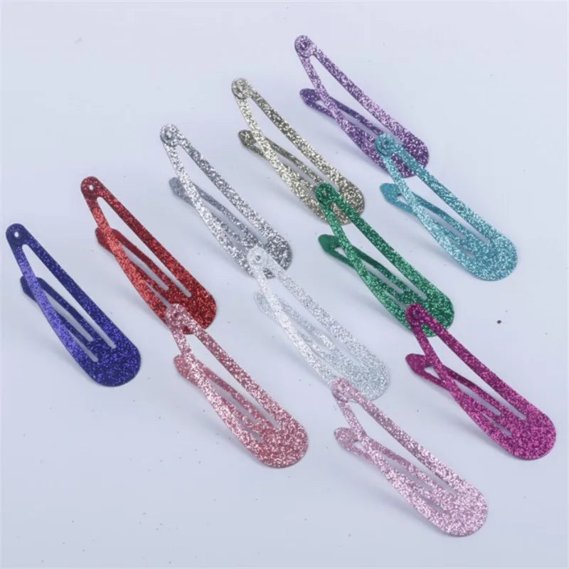 Girls Hair Accessories 40Pcs/Lot Cute Glitter Powder BB Hairpins Dripping Bling Hair Clip Solid Mulicolor Kids Shining Headdress