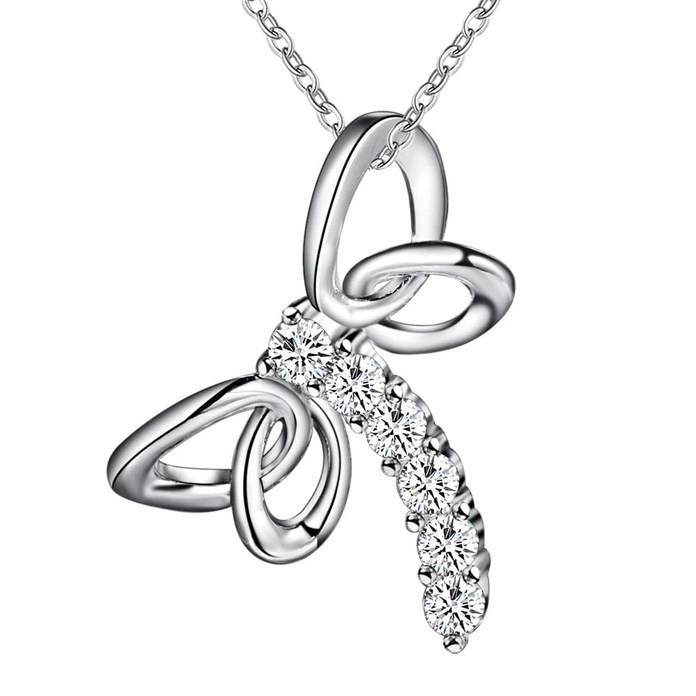 dragonfly cute bling silver plated Necklace New Sale silver necklaces & pendants /MQWUNABV VDXOIBDY