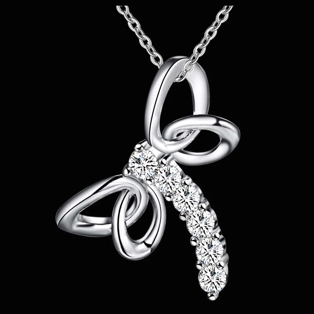 dragonfly cute bling silver plated Necklace New Sale silver necklaces & pendants /MQWUNABV VDXOIBDY