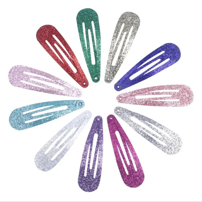 Girls Hair Accessories 40Pcs/Lot Cute Glitter Powder BB Hairpins Dripping Bling Hair Clip Solid Mulicolor Kids Shining Headdress