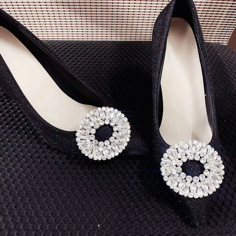 1PC Shoe Clip Wedding Shoes  Crystal Women Bride Decoration Rhinestone Shiny Decorative Clips Metal Shoe Buckle Shoe Accessory