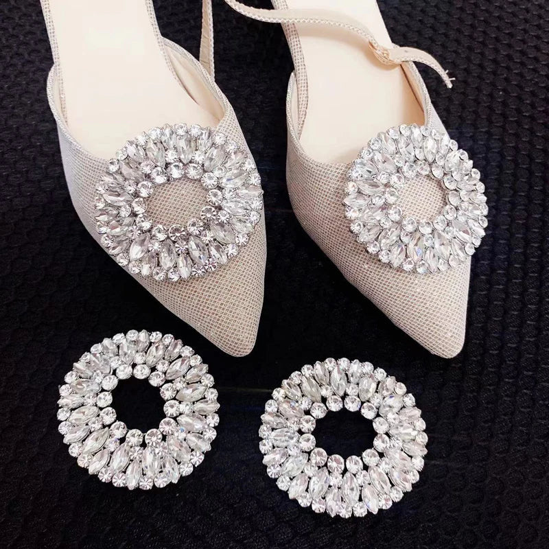 1PC Shoe Clip Wedding Shoes  Crystal Women Bride Decoration Rhinestone Shiny Decorative Clips Metal Shoe Buckle Shoe Accessory